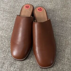 Madewell Brown Leather Mules